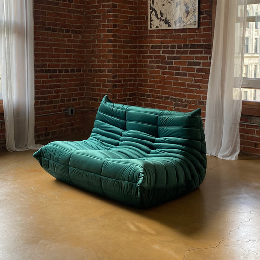 Togo | Velvet |  Emerald Green | Double Seater in Photo