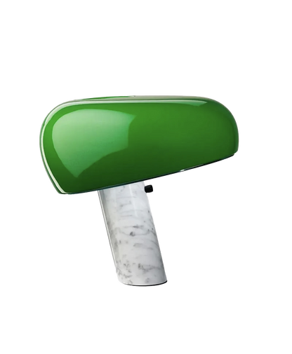 Green & White : Snoopy Lamp : Marble Base